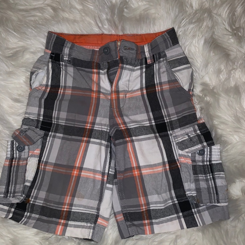 Orange, Gray, and White Boys Shorts